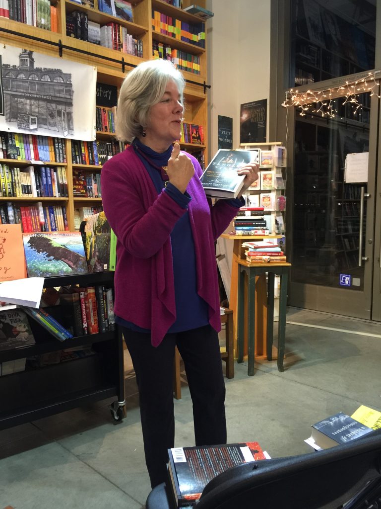 This was one of those surreal moments: I was in the audience while Elaine Petrocelli of Book Passage praised "Tangled Vines." It was an "Elaine's Pick."